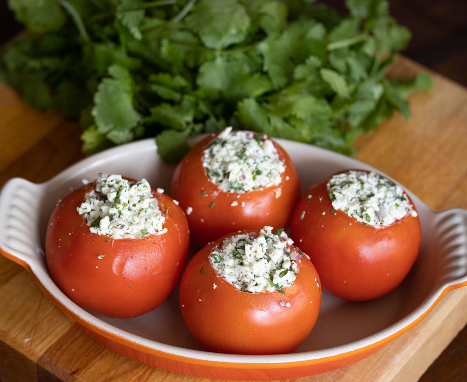 queso fresco stuffed tomatoes