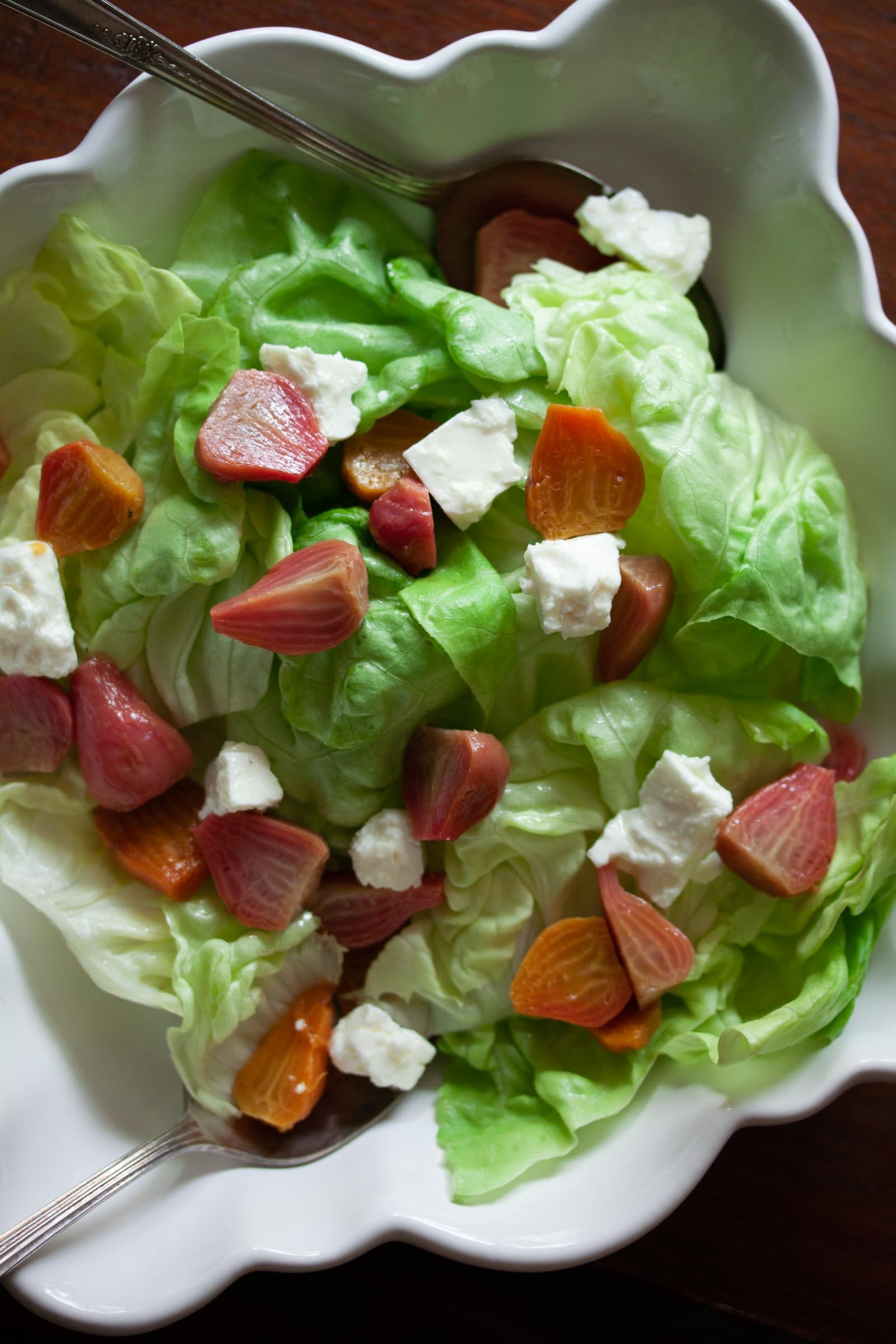 Bibb Lettuce, Roasted Beets, And Feta Cheese