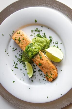 salsa verde with salmon