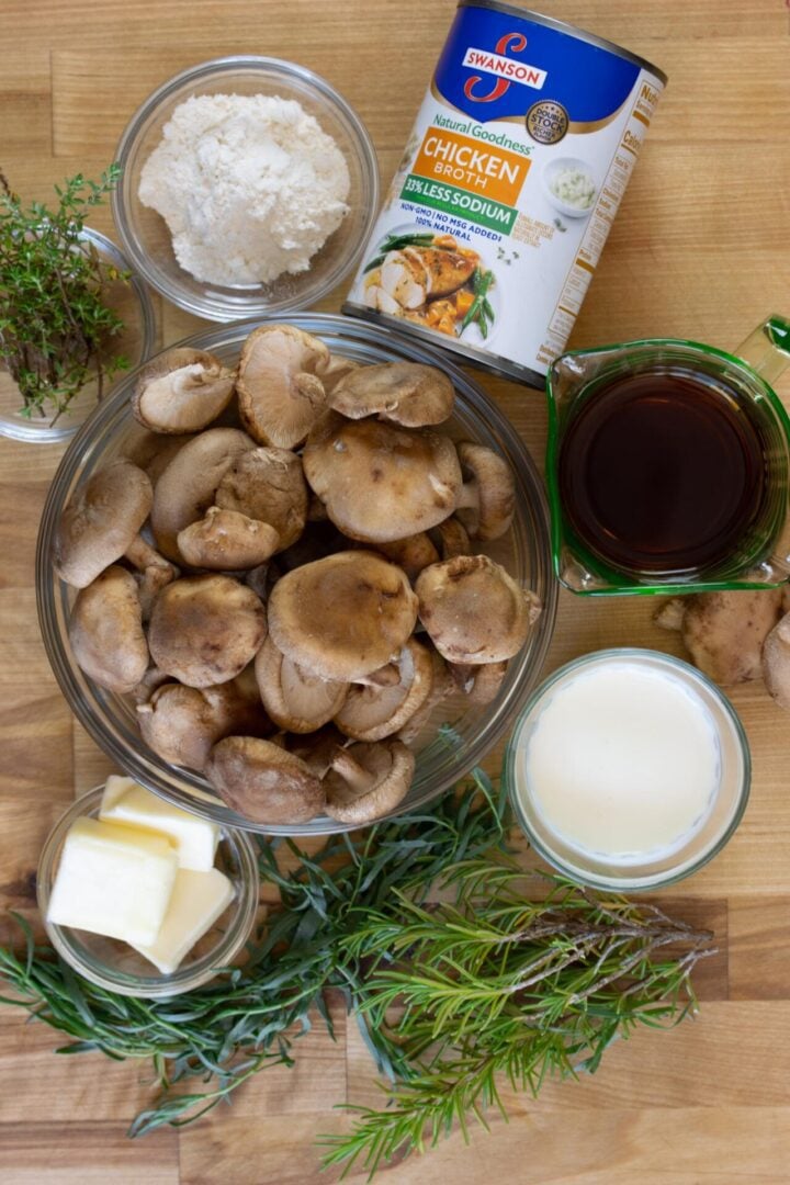 shiitake mushrooms gravy