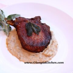 skillet pork chops with browned butter sage