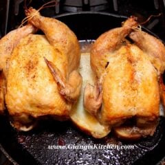 Skillet roasted cornish hen