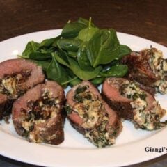 spinach and gorgonzola stuffed flank steak