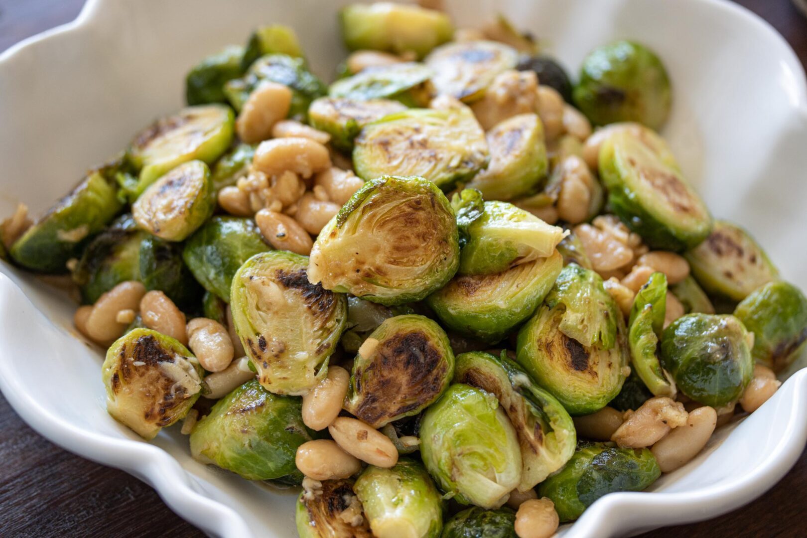 Brussels sprouts with white beans