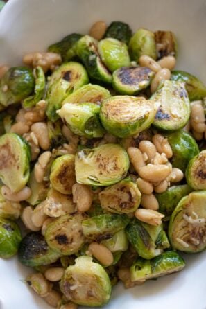 Brussels sprouts with white beans