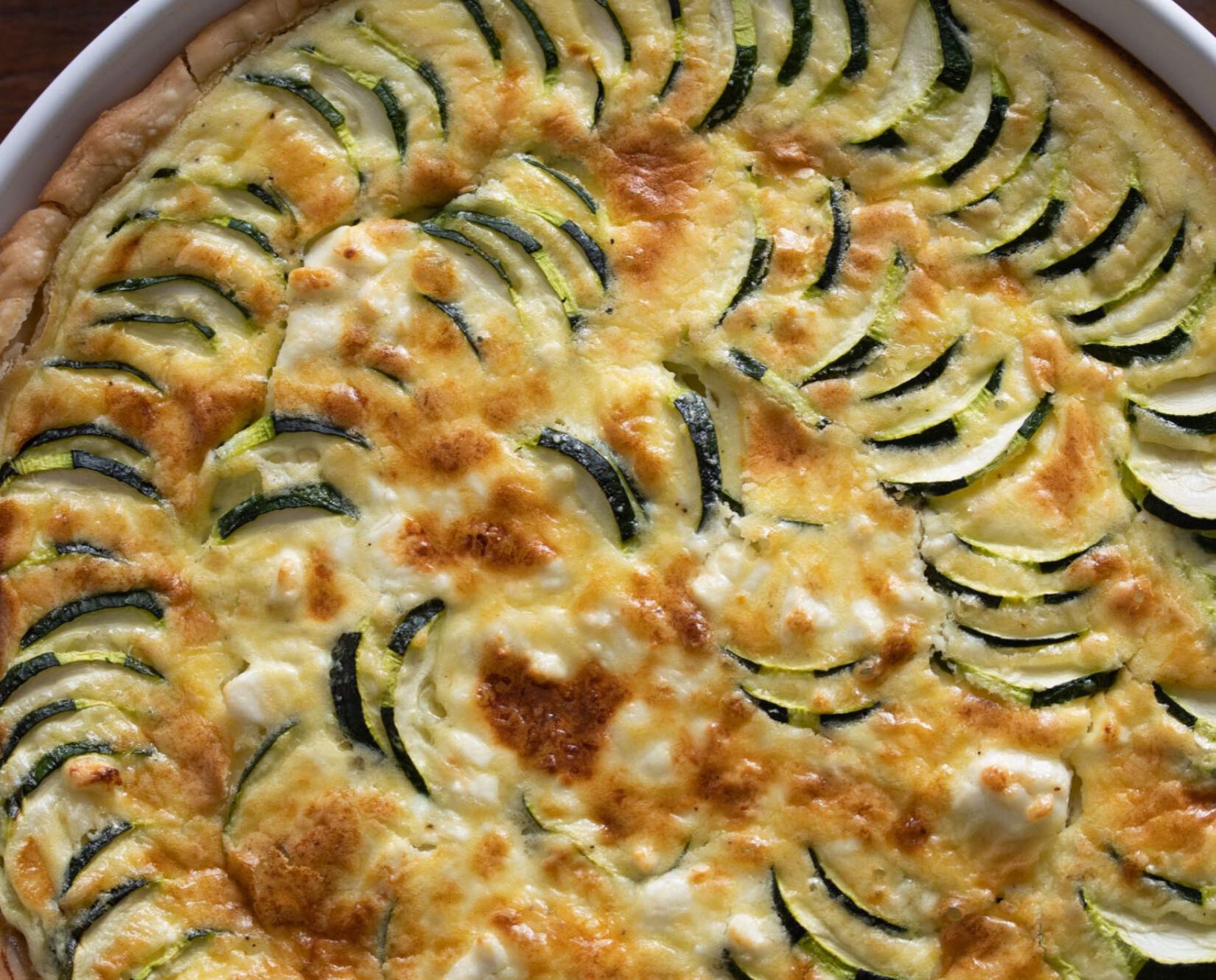 zucchini feta cheese quiche